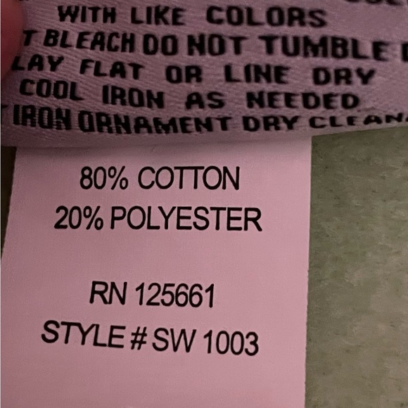 Isaac’s Designs size M full-zip front sweatshirt in bright green w/some bling - Picture 3 of 11